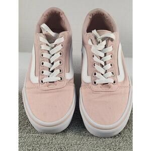 Vans Old Skool Low Light Pink & White Women’s Skate Shoes Size 7 Lace Up GUC